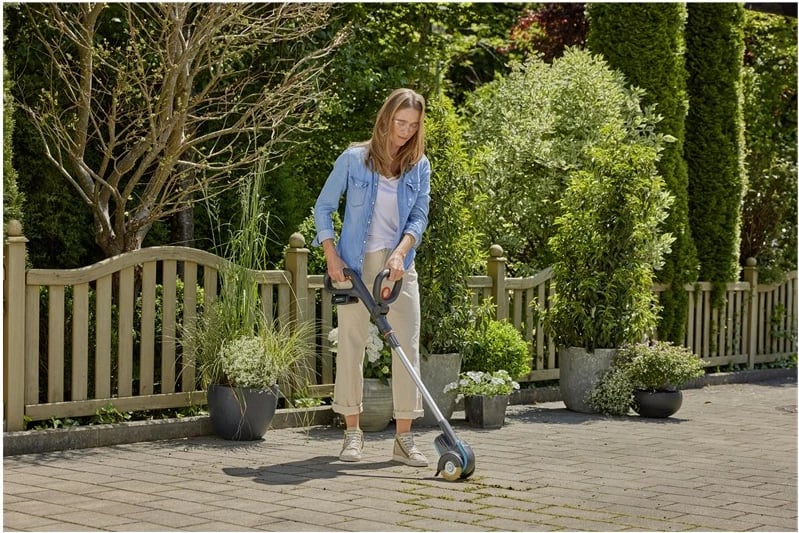 Furçë elektrike GARDENA 14820-55, me bateri, 97.1 cm, e gjelbër/gri