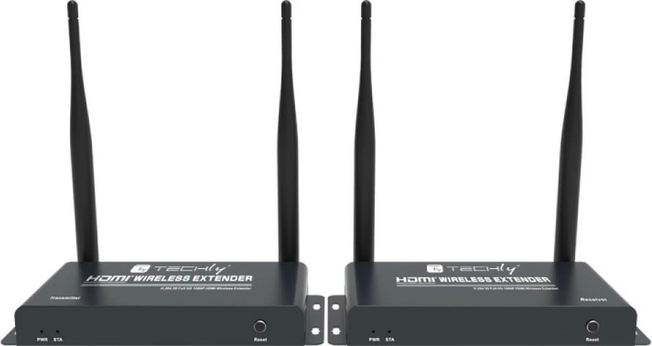Wireless HDMI Extender Techly 365610, FullHD 60Hz, 5.8GHz, deri 200m, i zi, set