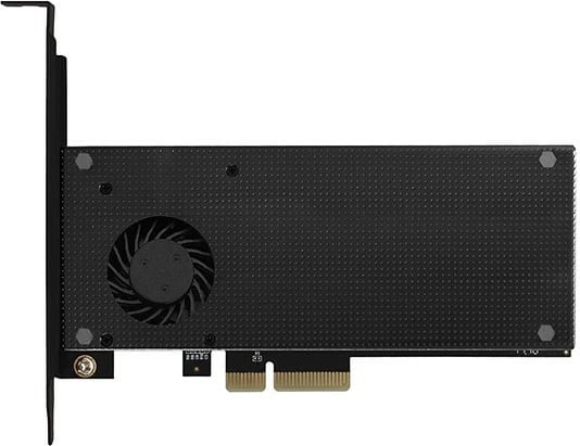 Adapter PCIe AXAGON PCEM2-DC, 1x M.2 NVMe M-key + 1x SATA B-key, me ftohës, i zi