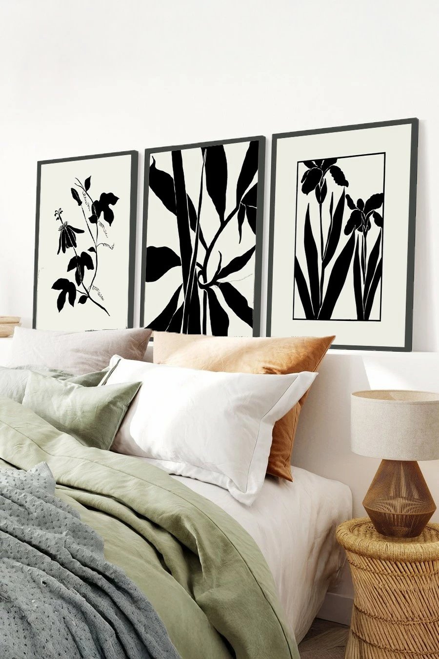 Pikturë dekorative me kornizë MDF, 3 pjesë, Wallity, Huhu482S, 50x35cm