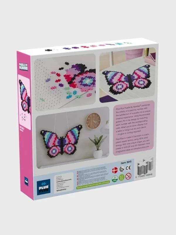Puzzle bllokësh Plus-Plus Butterfly 800 copë, Shumëngjyrësh