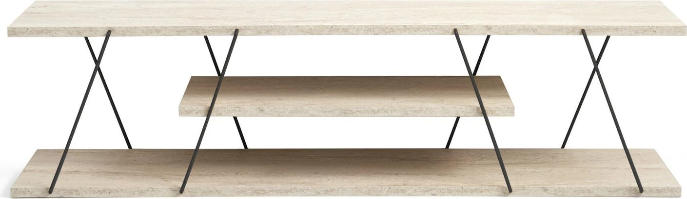 Komodë TV Hanah Home, Canaz, e zezë-travertinë