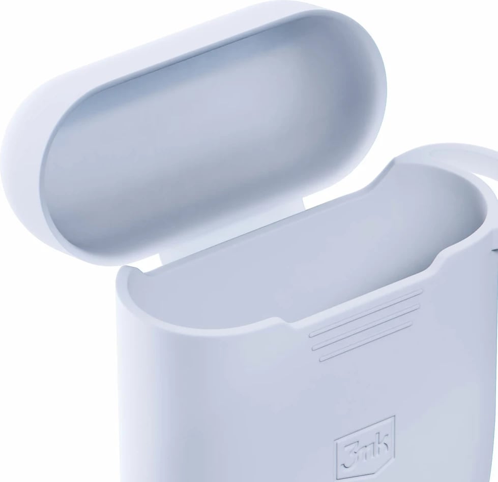 Mbështjellës silikoni për kufje 3mk Protection, për Apple AirPods 2, i bardhë