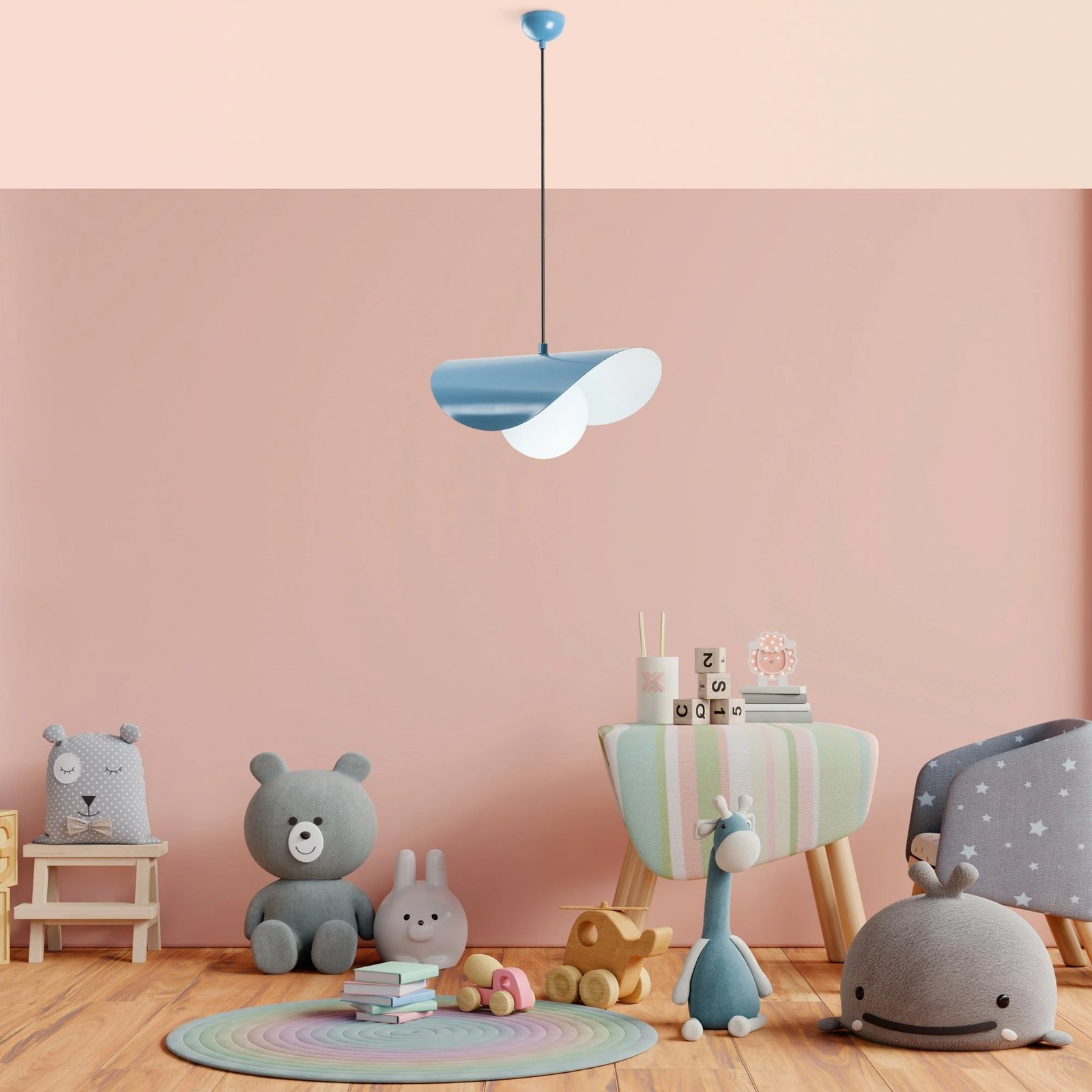 Llambë tavani Opviq, Vatoz - Nus - 2866, ngjyrë kaltër e çelët