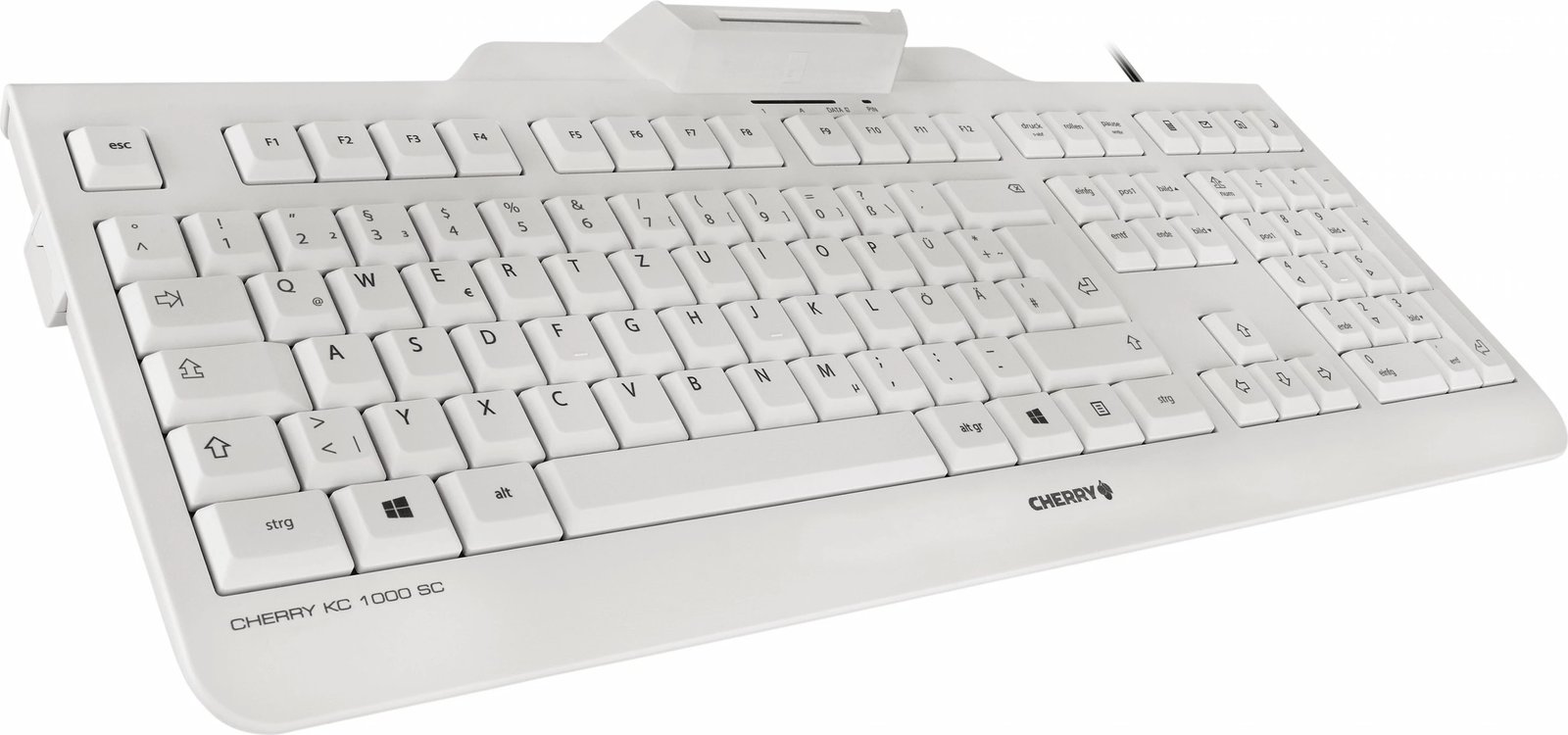 Tastierë Cherry KC 1000 SC, Full-size, Wired, USB, QWERTZ, Gri