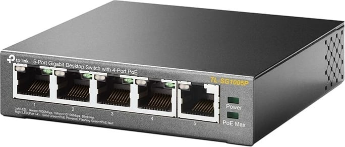 Switch TP-LINK TL-SG1005P, 5 porta Gigabit, 4 PoE, desktop