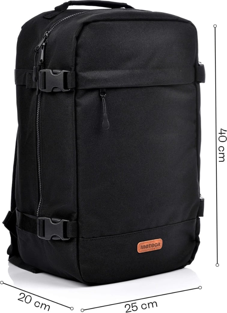 Çantë shpine Meteor unisex, e zezë Çantë shpine Meteor unisex, e zezë