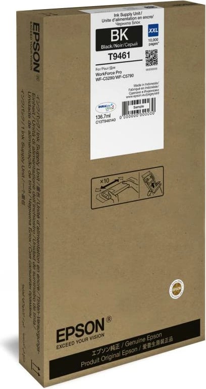 Kasetë boje, Epson, C13T946140 XXL, 130 ml, e zezë