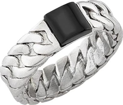Unazë për meshkuj BREIL JEWELS TJ3603, argjend me të zezë