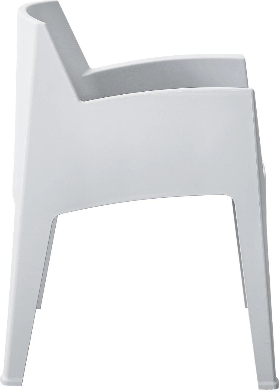 Karrige me krahë polipropileni SLEEK, e bardhë, FH6370.01, 57x56x82.5cm