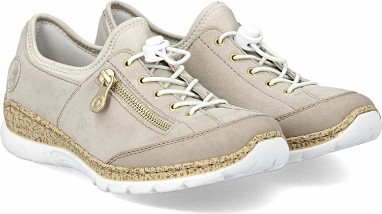 Këpucë lëkure për femra Rieker, bezhë