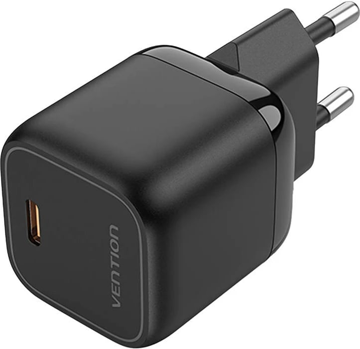Karikues rrjeti Vention FAKB0-EU, 30W GaN, USB-C, i zi