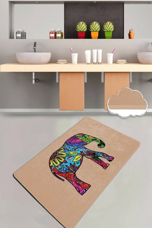 Tapet për banjo Mijölnir, Olifant, bezhë, 80x100cm