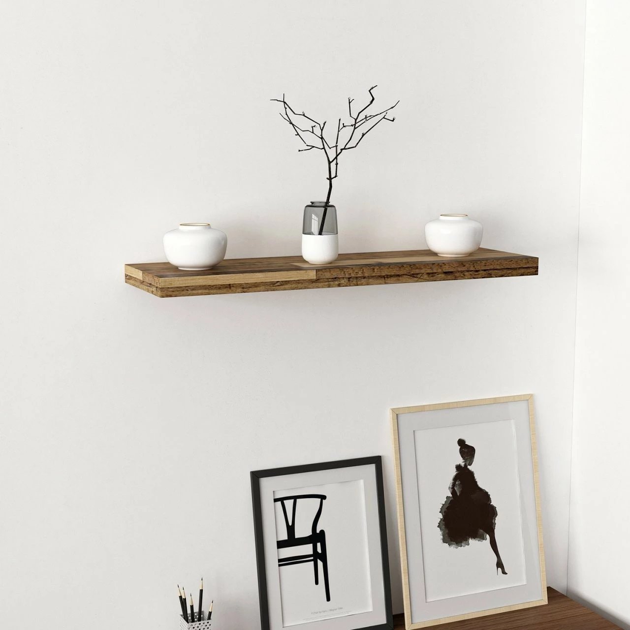 Raft muri, ngjyrë lisi, Skye Decor Gizli 80 - Old Style Raft muri, ngjyrë lisi, Skye Decor Gizli 80 - Old Style