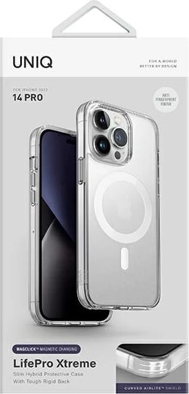 Mbështjellës UNIQ LifePro Xtreme Magclick për iPhone 14 Pro, Transparent