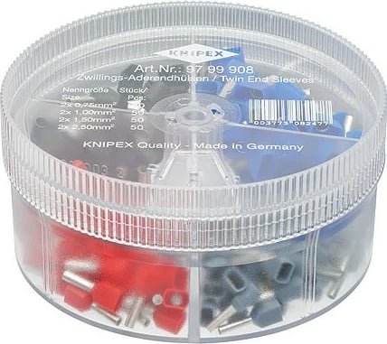 Set mëngësh kabllosh Knipex 97 99 908, 95g, ngjyra të përziera