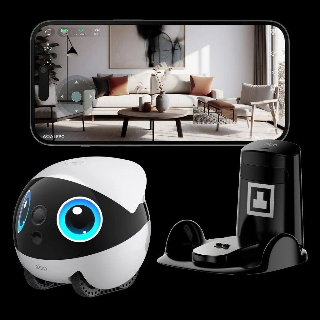 Robot shoqërues për shtëpi enabot EBO AIR 2 Plus, interaktiv, bardhë/zi