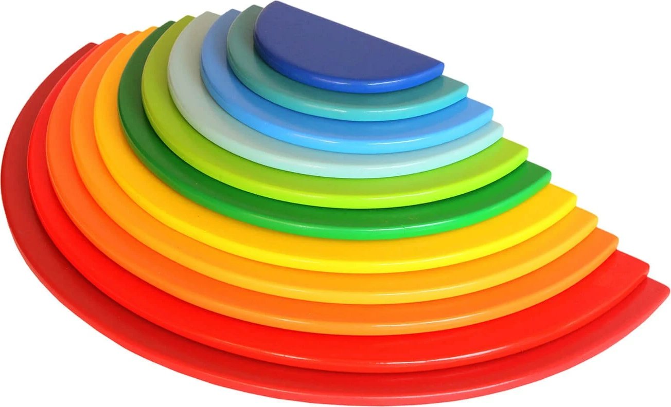 Lodër druri shumëngjyrëshe, Skye Decor, Rainbow Table, Waldorf