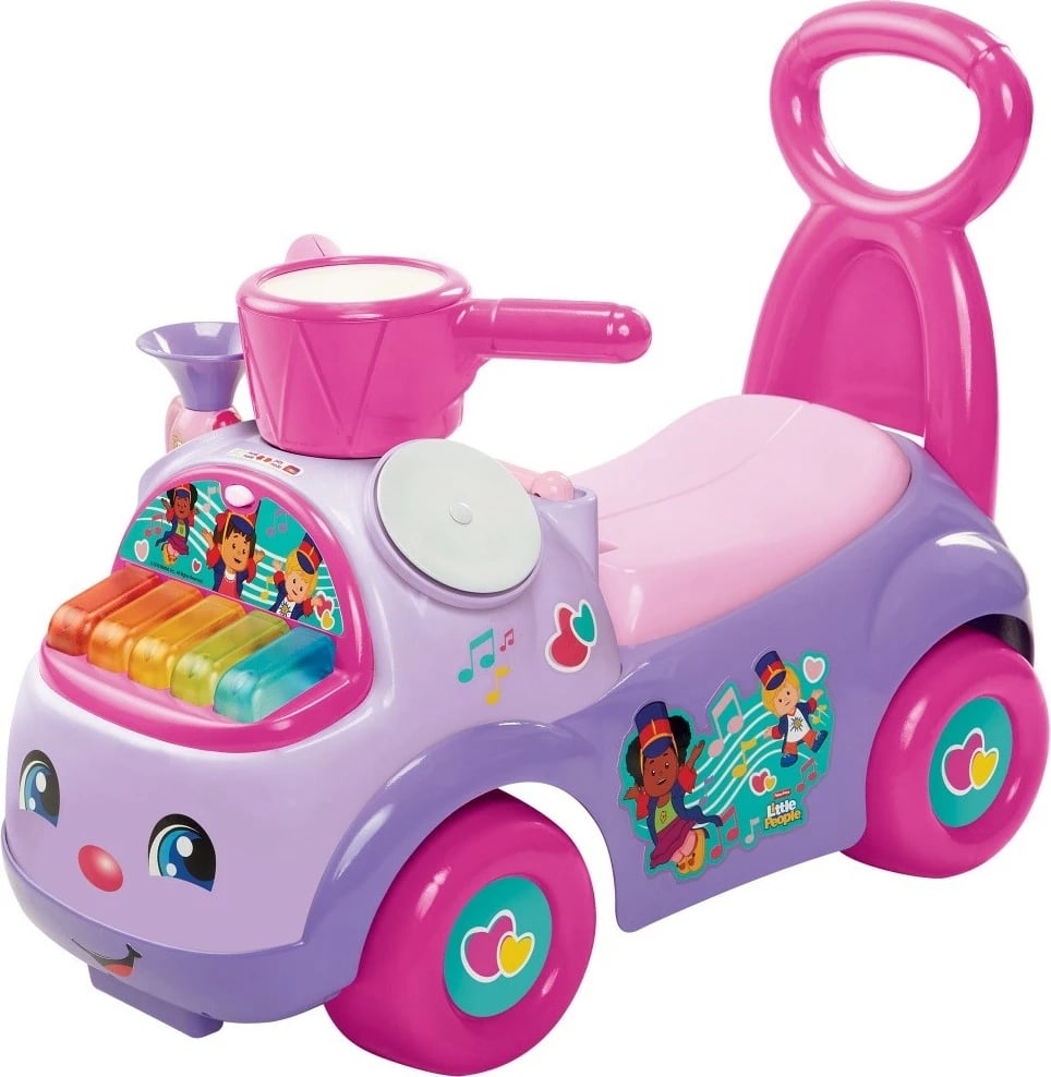 Lodër ride-on Pulio Fisher Price Musical Parade, 53x26x33 cm, muzikore, vjollcë/rozë