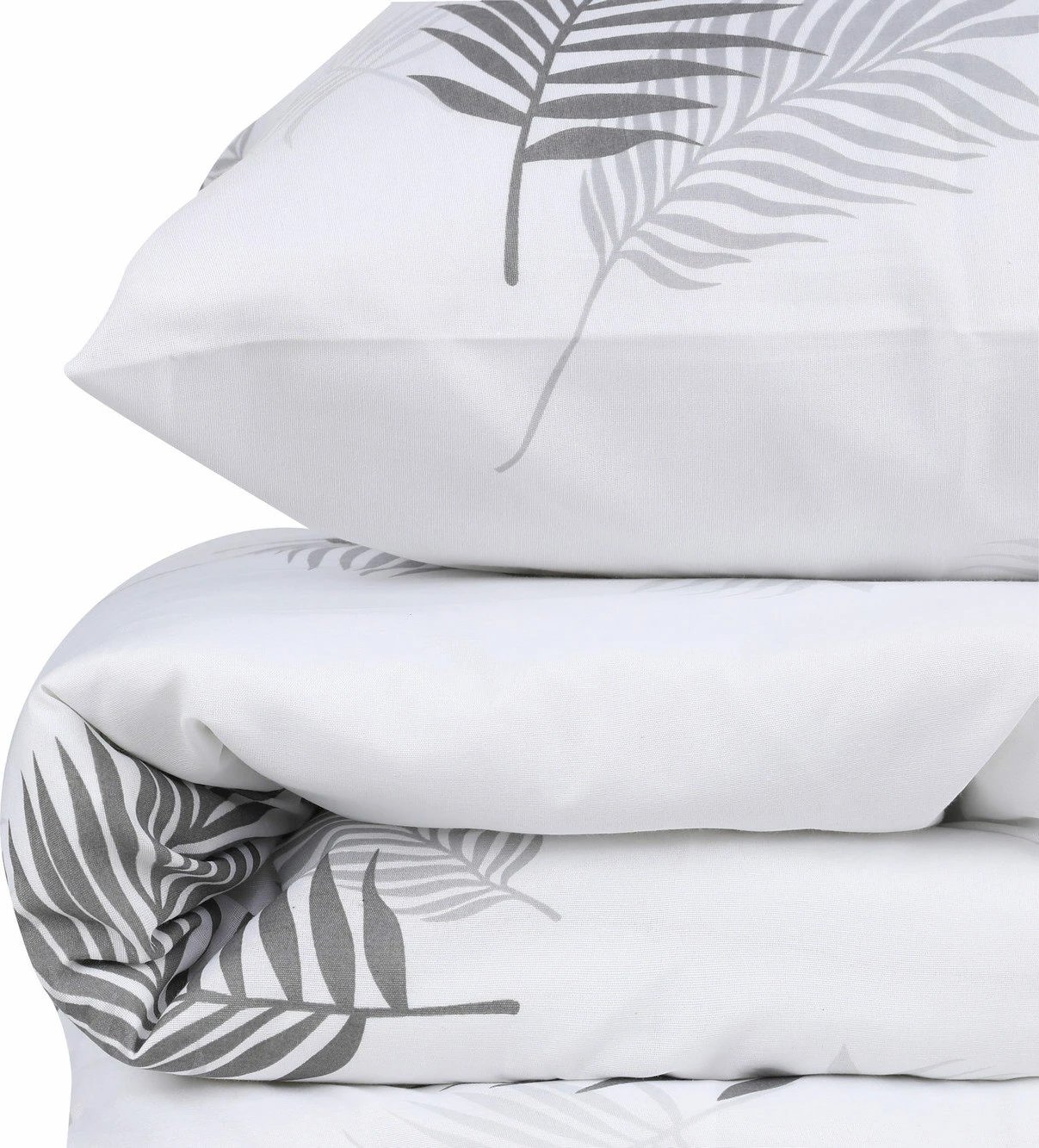 Set mbulesë për jorgan Super King, ngjyrë gri dhe e bardhë, L'essentiel, Palma Set mbulesë për jorgan Super King, ngjyrë gri dhe e bardhë, L'essentiel, Palma