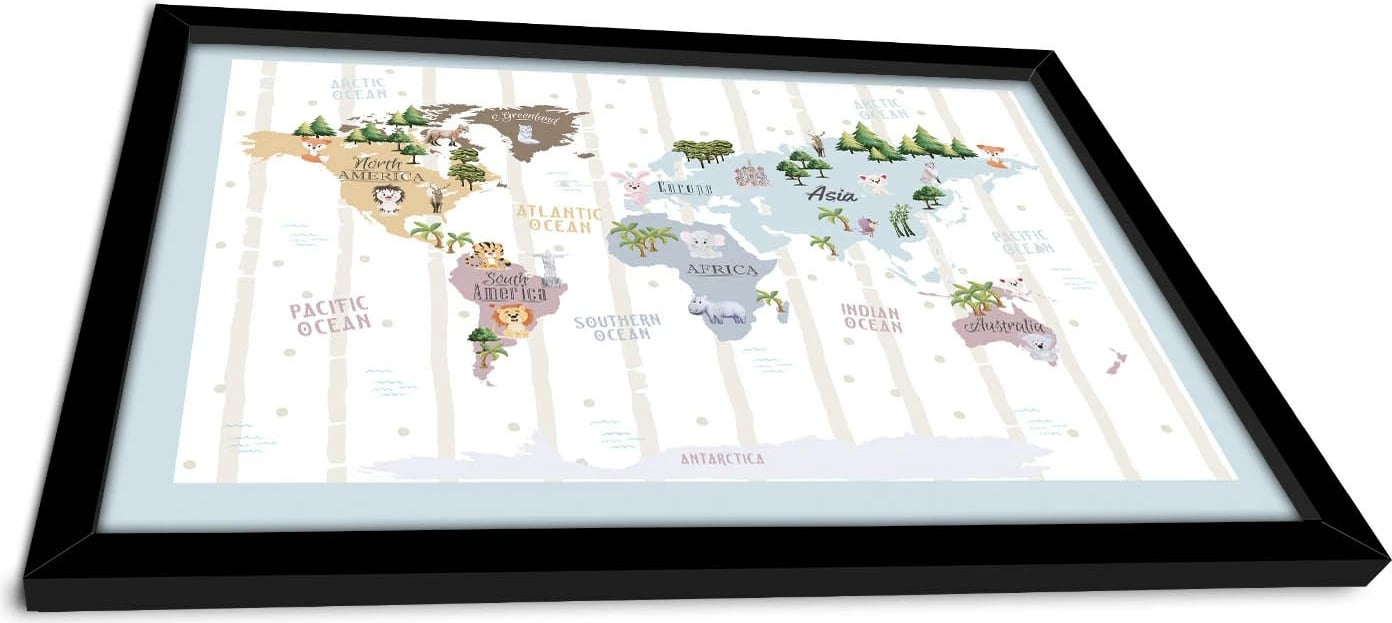 Pikturë dekorative me kornizë MDF, shumëngjyrëshe, Wallity, 38x53cm