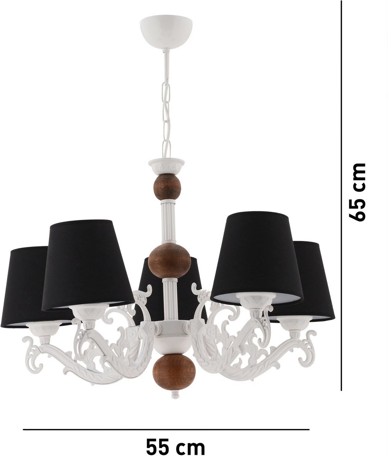 Llambë qendrore Opviq, Fiona Wood, e zezë, e bardhë, kafe