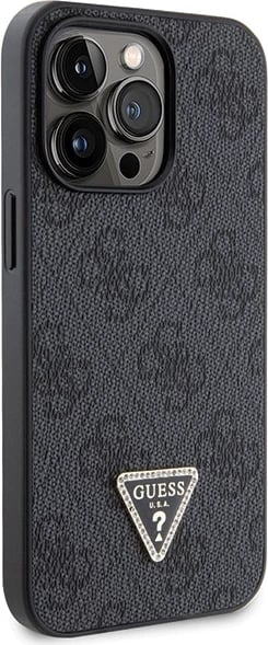 Mbështjellës Guess GUHCP13LP4TDSCPK për iPhone 13 Pro / 13, Crossbody 4G Metal Logo, i zi me rrip