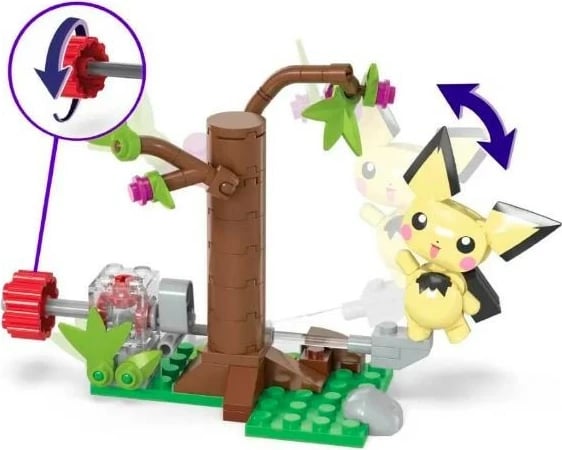 Set ndërtimi Mega Bloks Pokémon Forest Adventure Pikachu, 84 pjesë