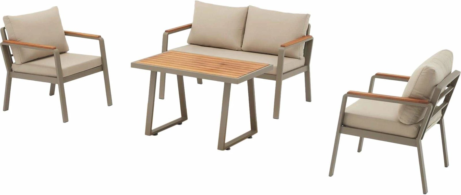 Set lounge për kopsht Skye Decor, Parma, ngjyrë bezhë