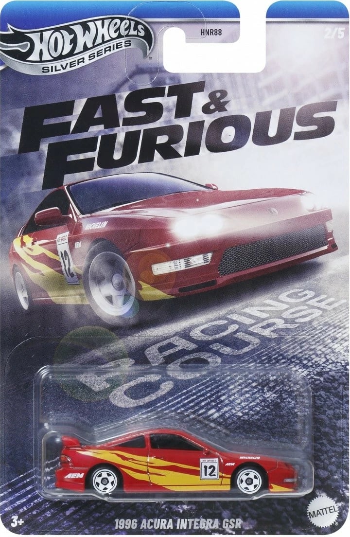 Vetura die-cast Hot Wheels Fast & Furious HNR88 1:64, set karton 24 copë, ngjyra mix