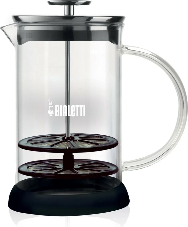 Kapuçinator Bialetti Cappuccinatore, 500ml, qelq borosilikat, zi/transparente