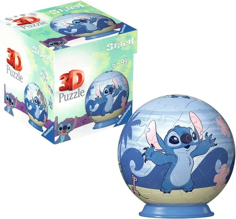 Puzzle 3D Ravensburger Lilo & Stitch, 54 pjesë, plastikë
