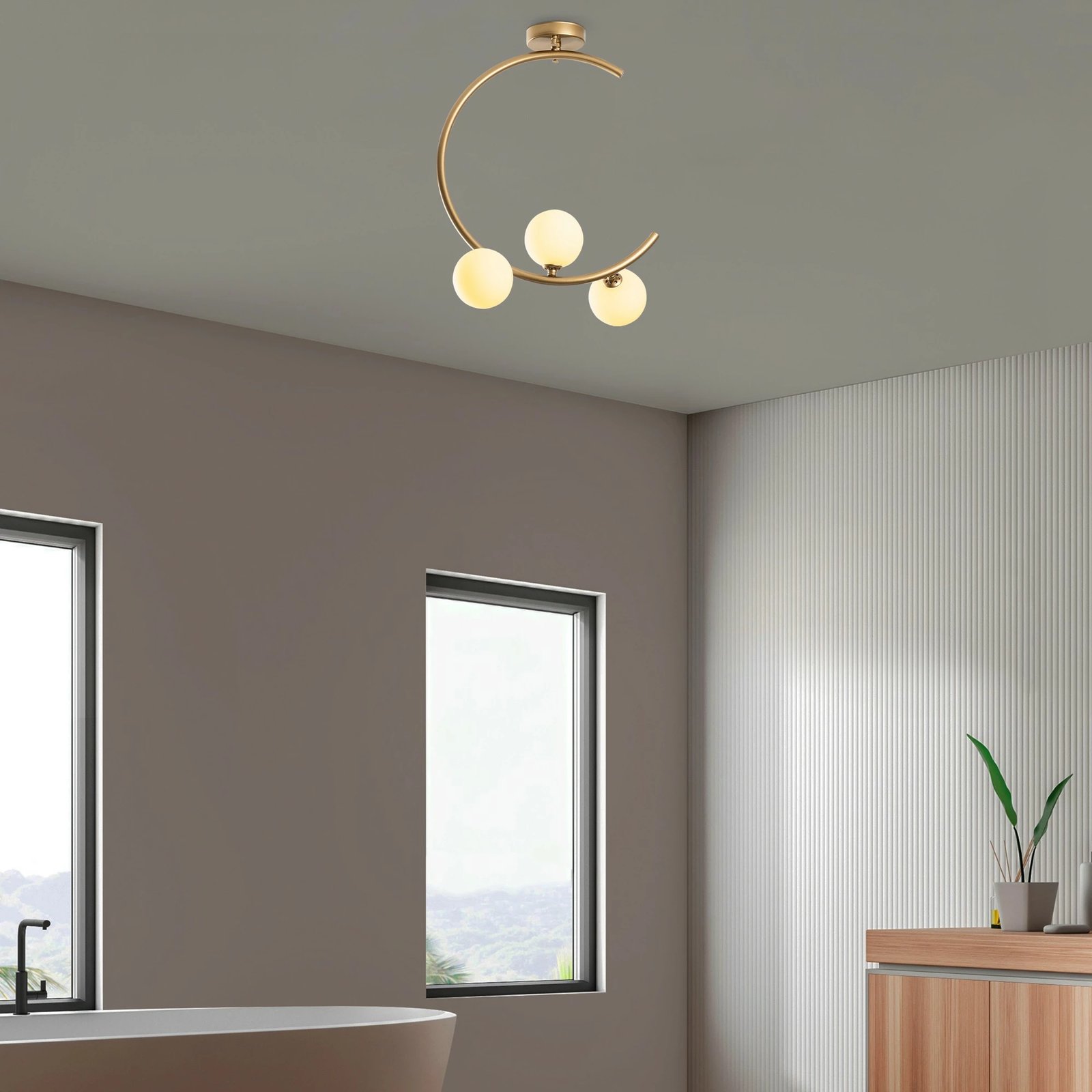 Llambë tavani Opviq, Luminar - 14136, ngjyrë ari