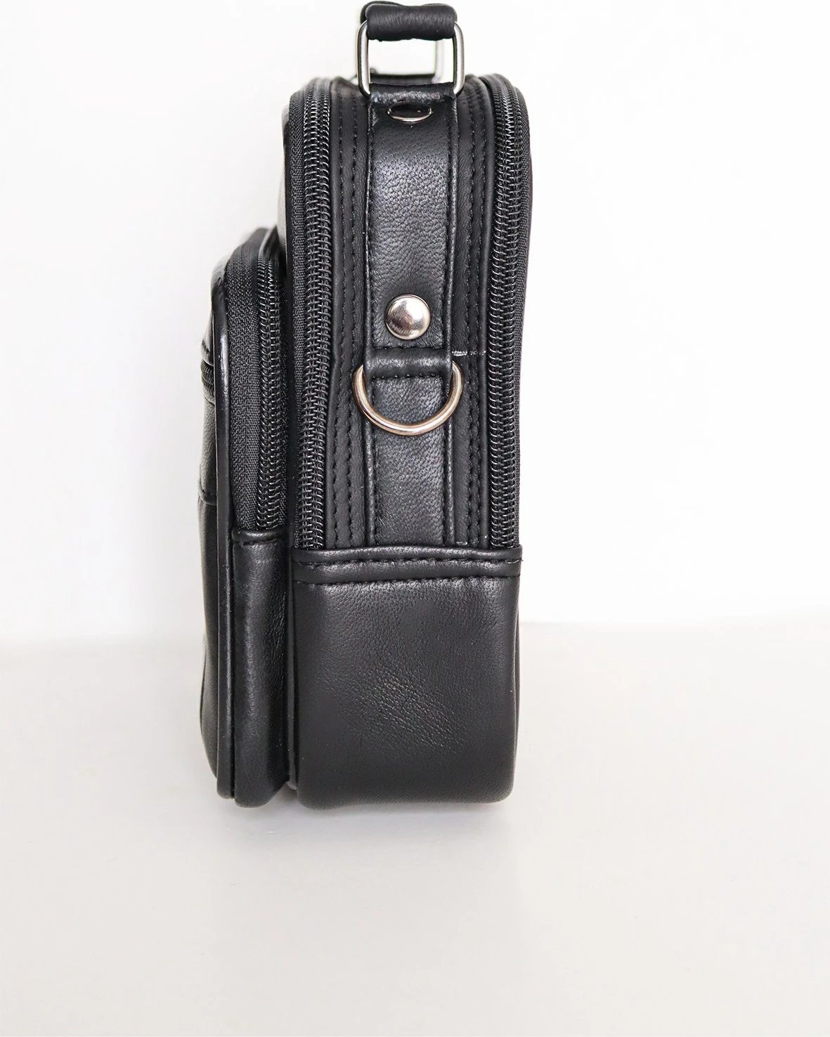 Çantë krahu prej lëkure, ngjyrë e zezë, Zoozie Bags, HDKELVEOM0002