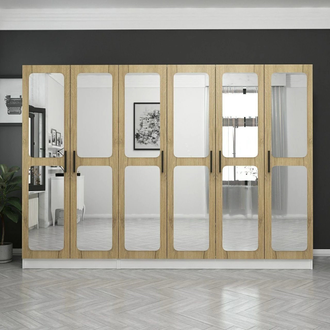 Dollap rrobash Skye Decor, ngjyrë arre, 3873