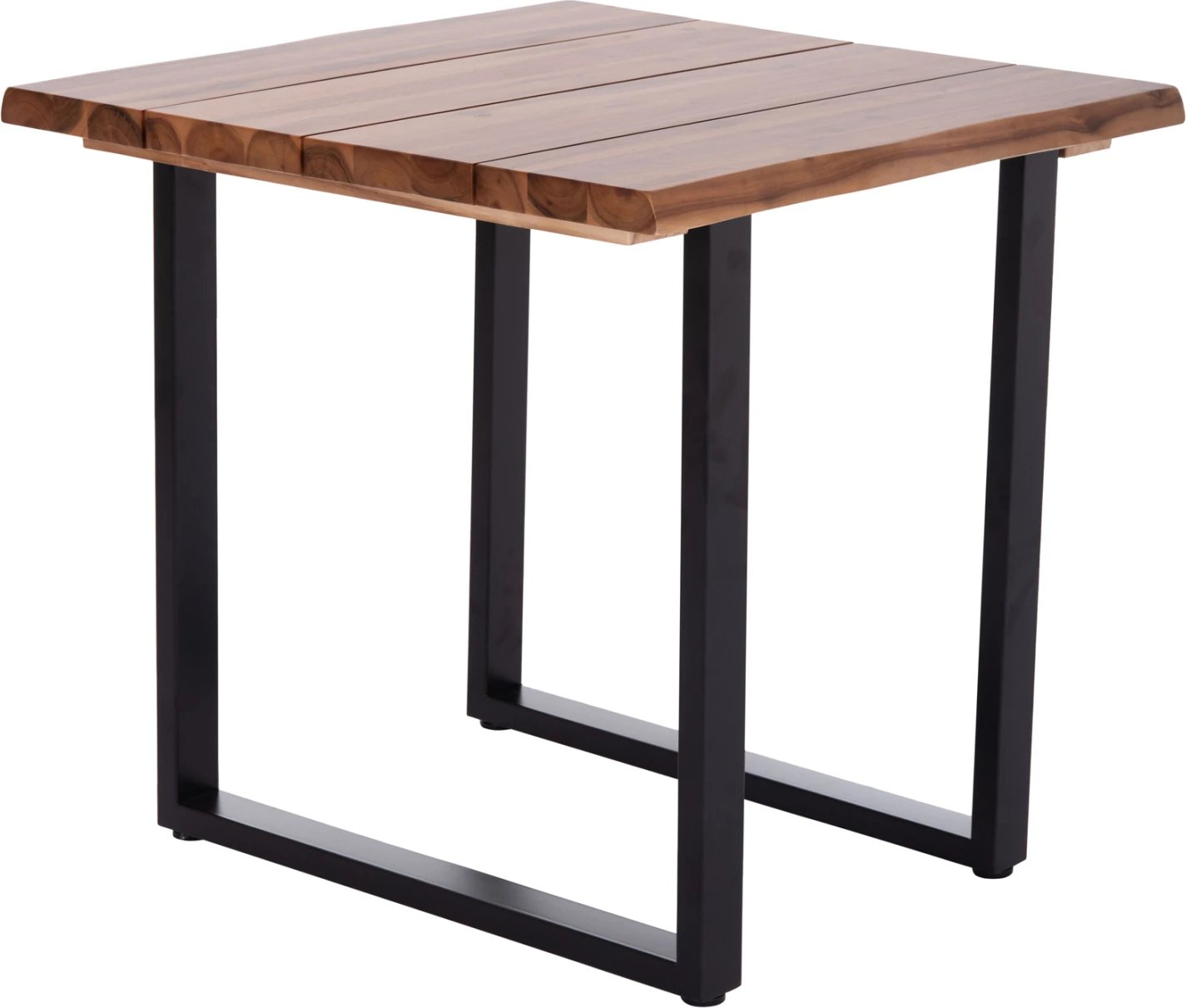 Tavolinë ngrënieje për jashtë, dru akacie natyrale, këmbë metalike, FRIGGO FH6294.01, 80x80x77cm
