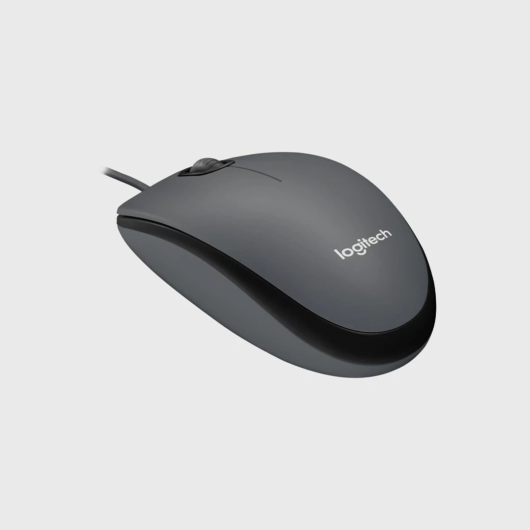 Maus Logitech M100 me kabllo, USB, i zi