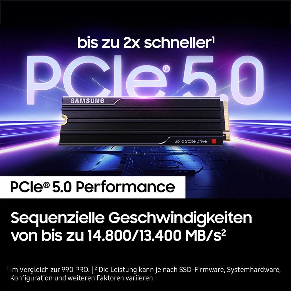 SSD Samsung 9100 PRO M.2 NVMe 2TB PCIe 5.0 me heatsink, i zi