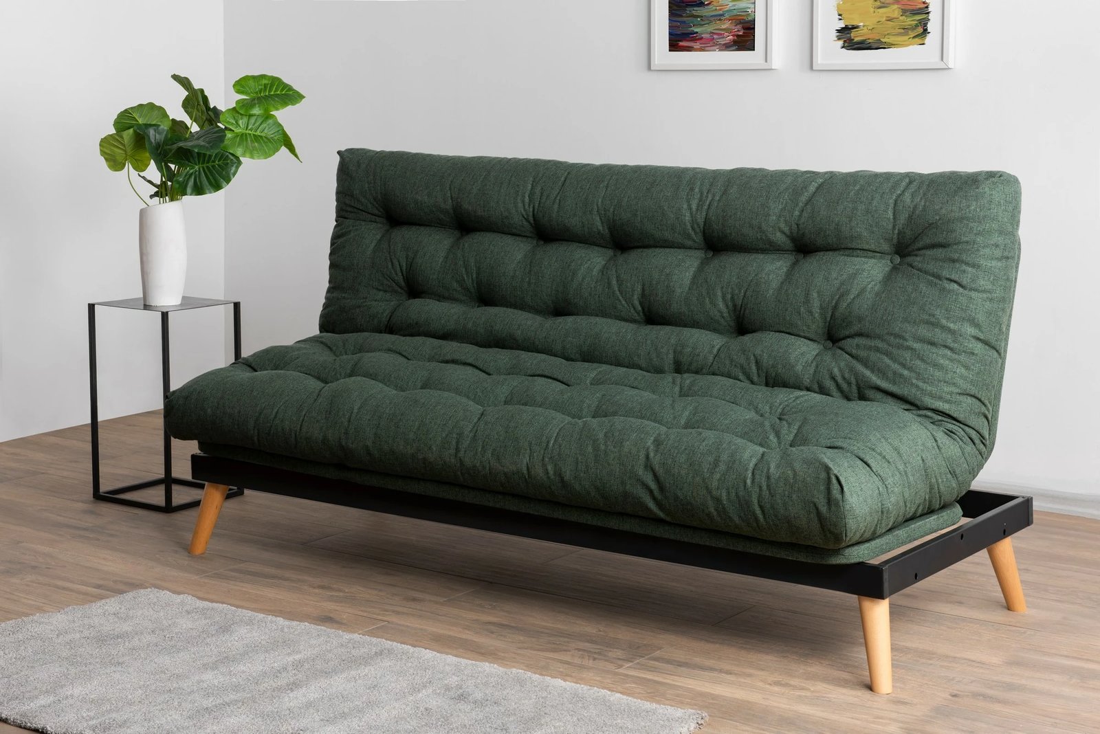Divan-krevat treshe Atelier del Sofa, Saki, ngjyrë e gjelbër