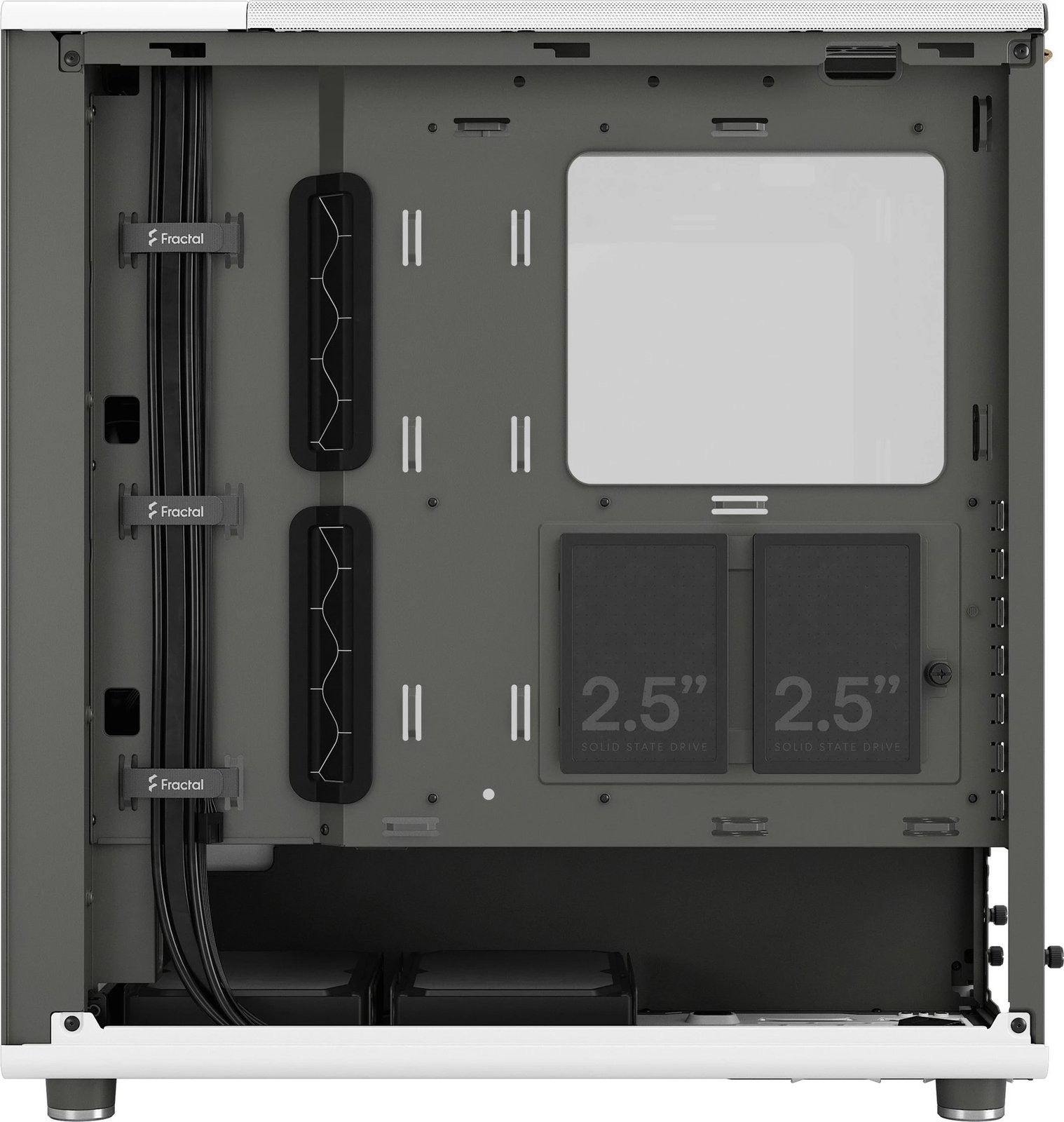Kasë Fractal Design North Chalk White, Midi Tower, xham i kalitur Kasë Fractal Design North Chalk White, Midi Tower, xham i kalitur