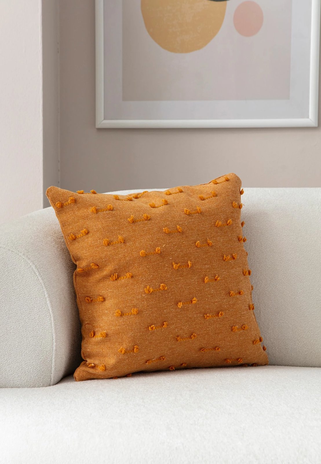 Jastëk dekorativ portokalli, Evila Originals, Tuffet - Orange v6, 43x43cm