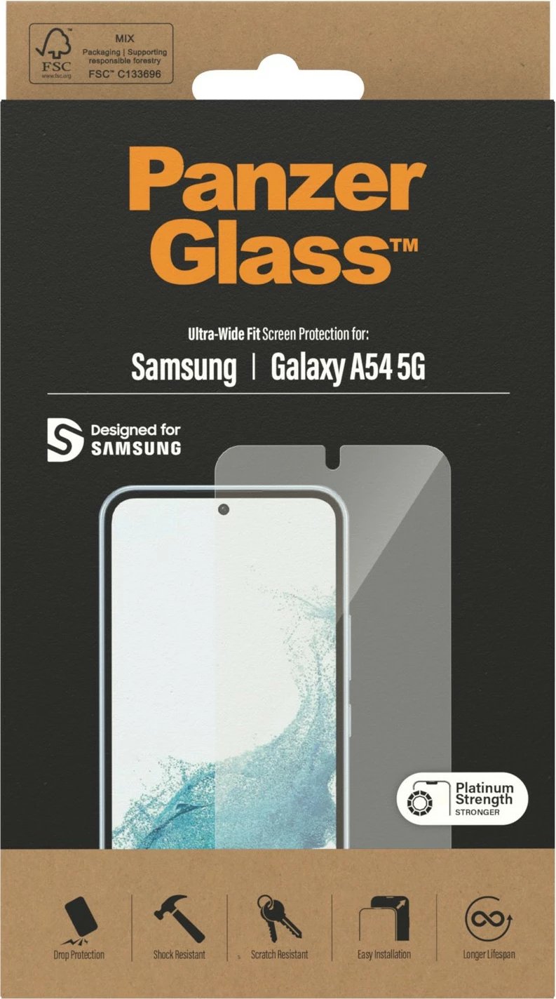 Mbrojtës ekrani PanzerGlass Samsung Galaxy A54 5G, transparent