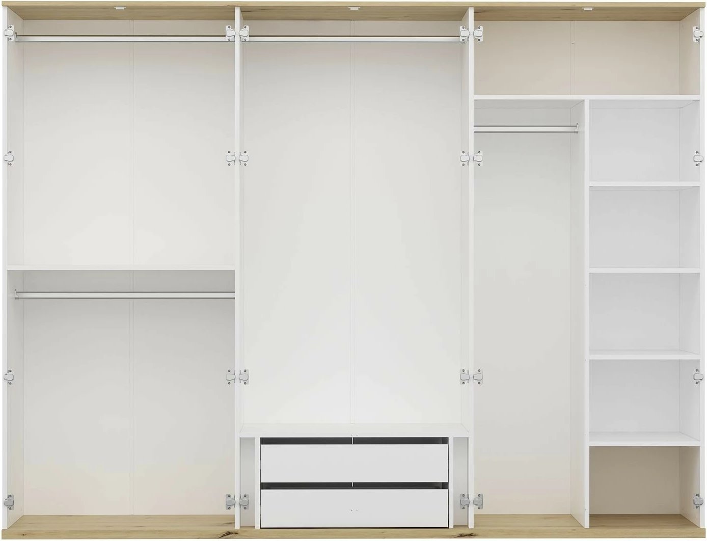 Dollap Skye Decor, Kale Line, i bardhë, 270x206x52cm