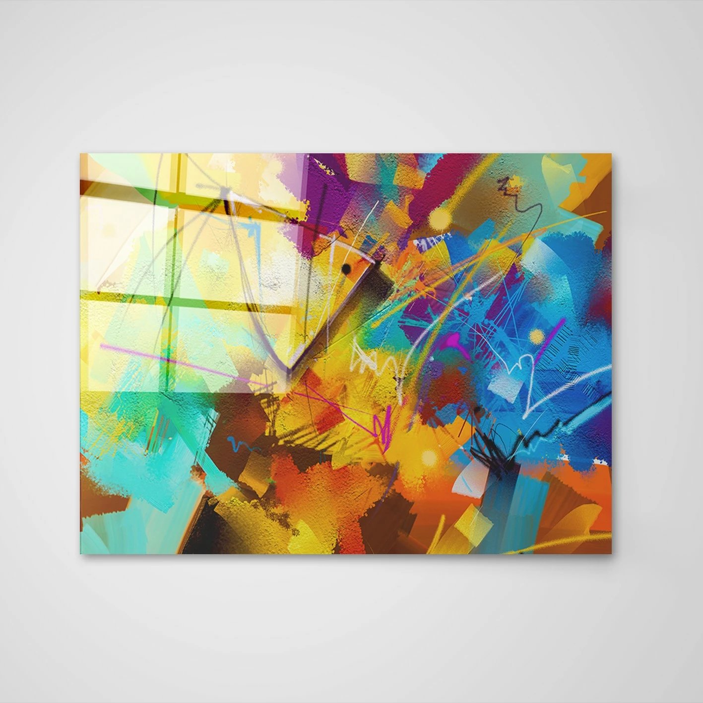 Pikturë dekorative prej xhami të temperuar, shumëngjyrëshe, CAM664007500 - 50x70cm