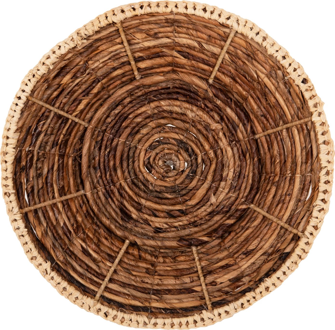 Vazo dekorative për dysheme, fibra banane, ngjyrë kafe, FH7864, Φ33x74H cm