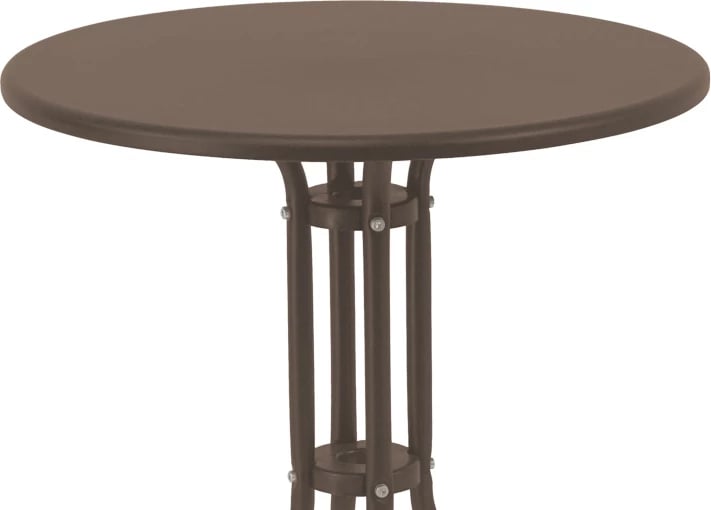 Tavolinë me karrige për terasë, ngjyrë kafe, Φ60x70cm