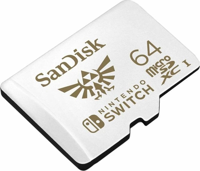 Kartelë memorje microSDXC SanDisk SDSQXAT-064G-GNCZN 64GB, deri 100MB/s lexim, 60MB/s shkrim, U3/C10/A1/UHS-I, për Nintendo Switch, bardhë