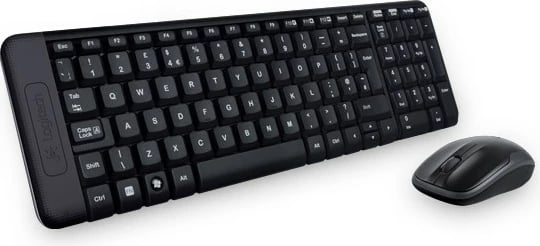 Set tastierë dhe maus Logitech MK220, wireless, USB, e zezë