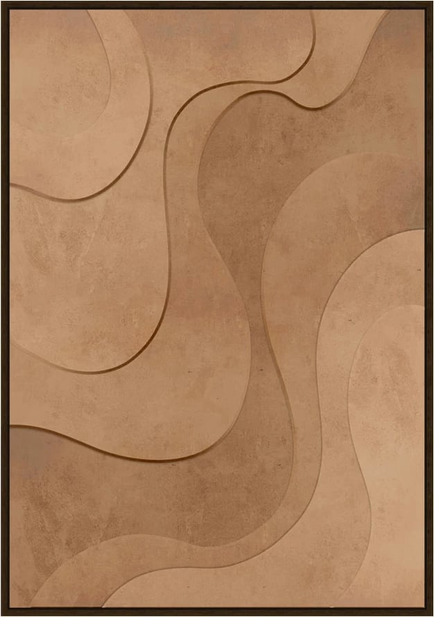 Pikturë dekorative OASIS REFUGE, MDF, ngjyrë terrakote-kafe, 80x120x4cm