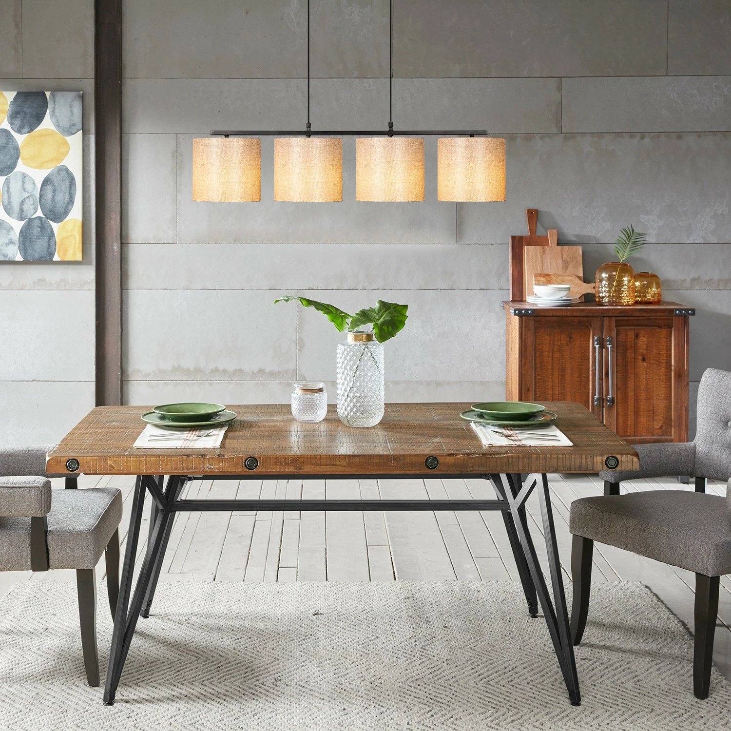 Llambë tavani moderne Opviq, Valiz - 4706, ngjyrë e zezë dhe krem